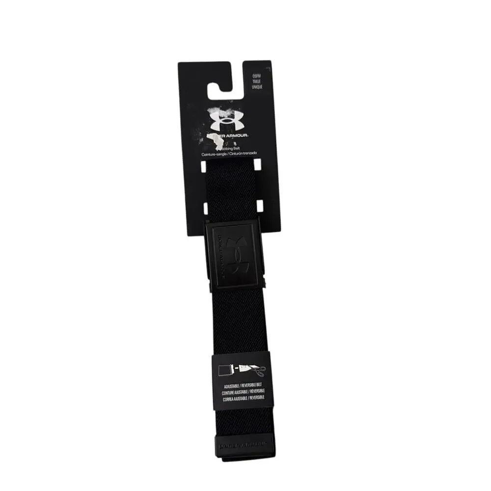 Under Armour Black Metal Closure Athletic Belt Size One Size Fits Most NWT